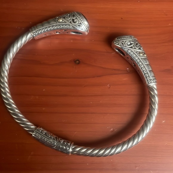 925 SS + 18k balinesian made cuff bracelet - Picture 2 of 8
